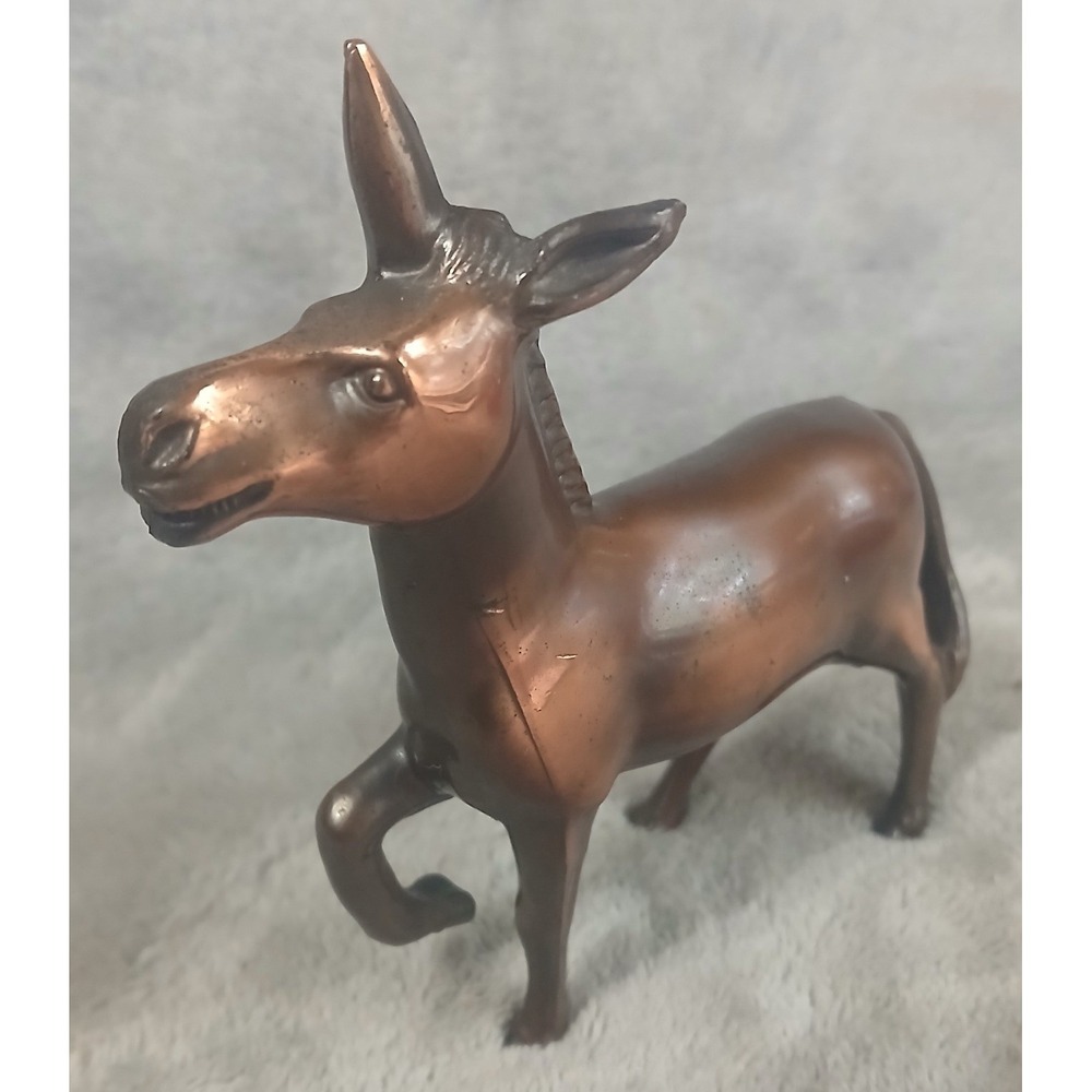 Vtg 1948 Abbot Schy Signed Copper Plated Donkey Burro Figure Sculture Mid Centur